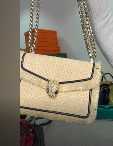Bulgari limited edition raffia bag ALC4450