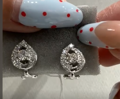 Pt900 Diamond Earrings J09185FQWR