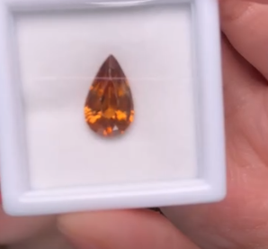 2.95ct Cognac Zircon THAIC1150