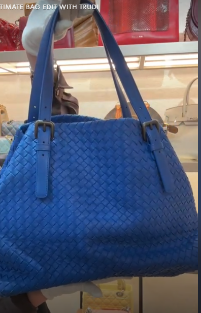 Bottega Veneta Intrecciato Blue Tote Bag
