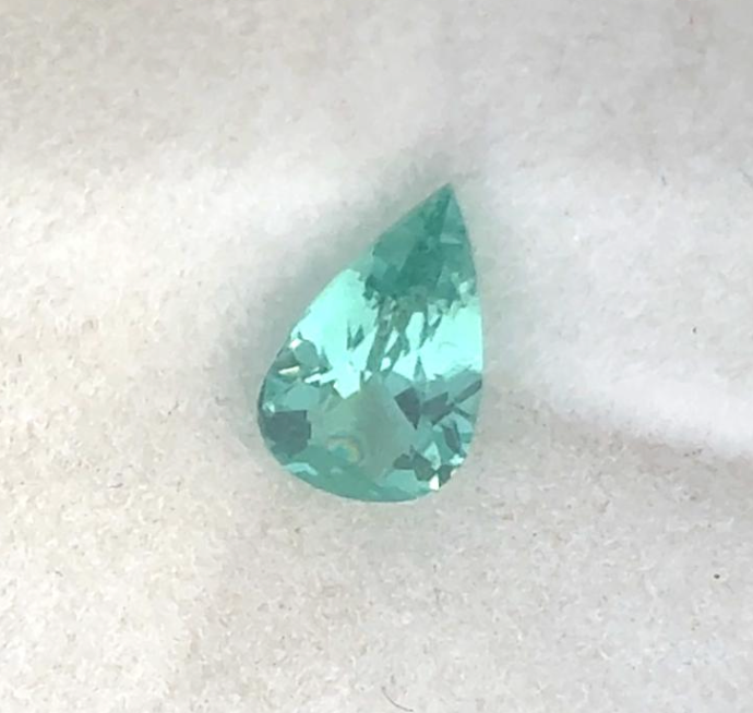 1.72ct BLUISH GREEN PEAR AFRICA PARAIBA SINGLE DXBCS7177