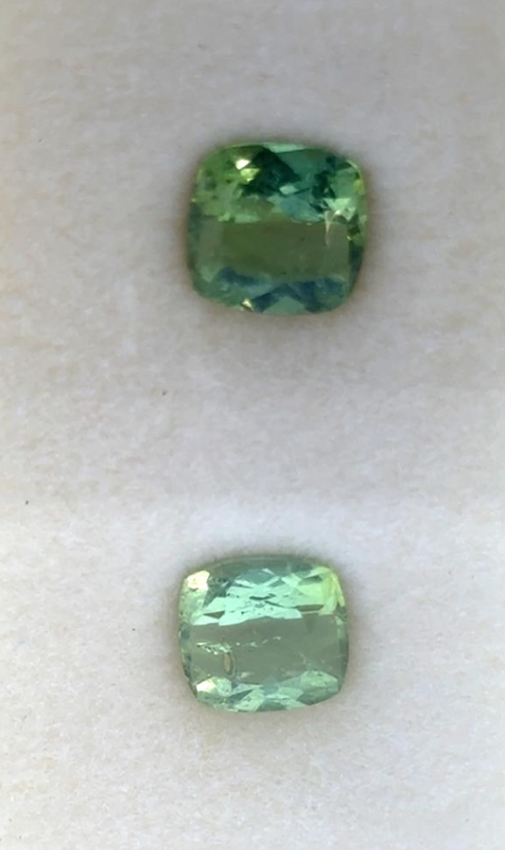 4.12ct GREENISH SQUARE BRAZIL TOURMALINE SINGLE DXBCS7181