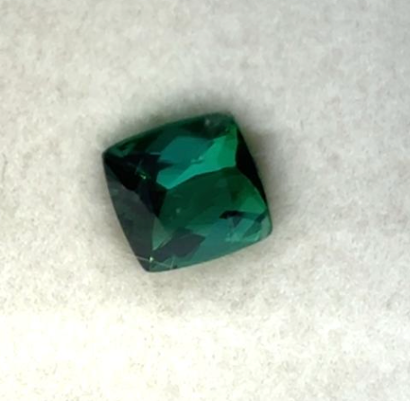 1.47ct GREEN SQUARE BRAZIL INDICOLITE TOURMALINE SINGLE DXBCS7184