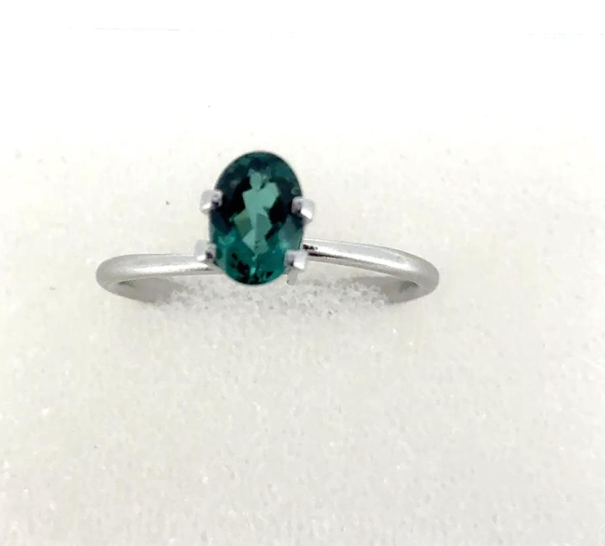 0.98ct BLUE OVAL BRAZIL INDICOLITE TOURMALINE SINGLE DXBCS7155