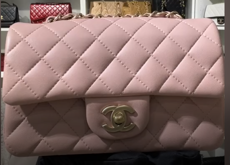 *Chanel Sakura Pink Mini Rectangle Lambskin MGHW SYC2283