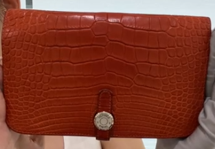 Hermes Sanguine Matte Alligator PHW #T 2015 SYC2311