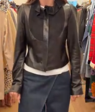 FENDI Black leather jacket AGC3808