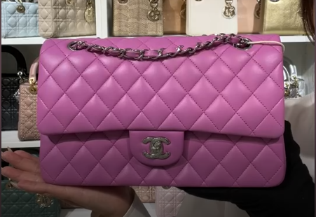 Chanel Classic Double Flap Quilted Purple - Silver HW SYC1269