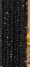 black spinel faceted round 2mm THAIC0774