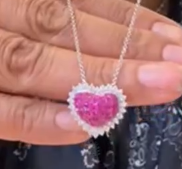 Wg Ruby Heart Necklace HKDXB0924