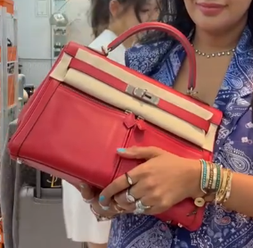 Hermes Lakis Kelly 32 Vermillon PHW #Q SYC1944