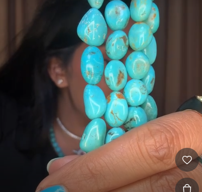 Arizona Turquoise Pebbles Big 16" #4 THAIC0380