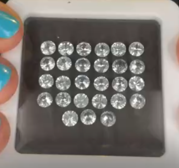 10.20ct White Sapphire Calibration Set Round 4mm (27 pcs) THAIC0514