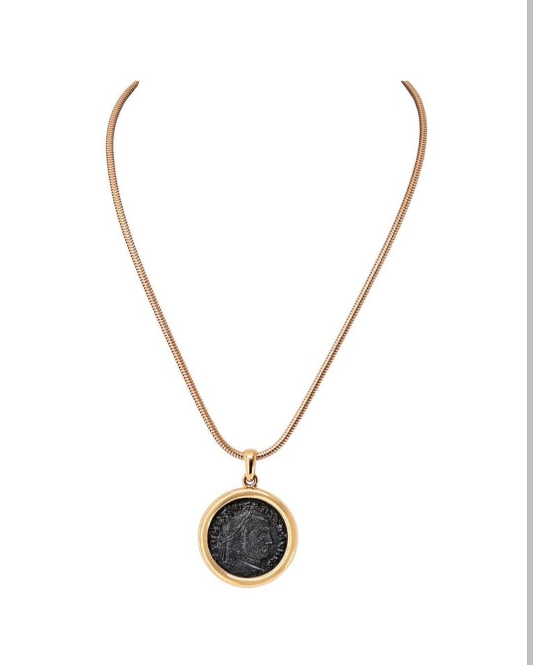 Bulgari 18K Monete Chain Coin Necklace ASC7032