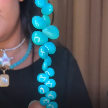 Sleeping Beauty Turquoise Pears Beads Big #6 THAIC0382