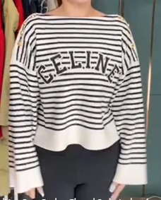 Celine Striped Sweater M Size  SYC1985