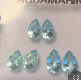 5.00ct Aquamarine Pear PAIR (12.29 box) THAIC0290