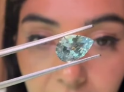 4.00ct Aquamarine Pear PAIR (12.29 box) THAIC0291