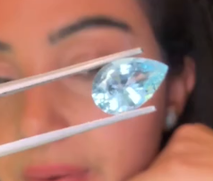 3.35ct Aquamarine Pear PAIR (12.29 box) THAIC0292