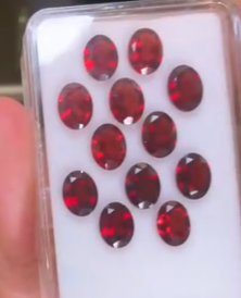17.4crt Garnet 6X8mm Oval Faceted (12 Pcs Box) GR6X8OVCT