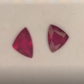 RUBELLITE Trillion Cut 3.79crt Pair DXBCS6579