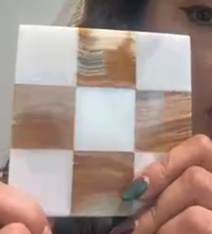 Brown Checkered Coasters