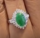 3ct Jade with 0.4 ct Diamonds Ring HKDXB0998