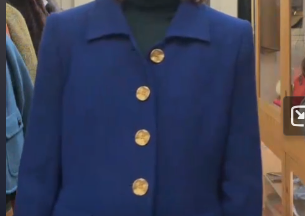 YVES SAINT LAURENT Blue jacket with gold buttons  AGC3942