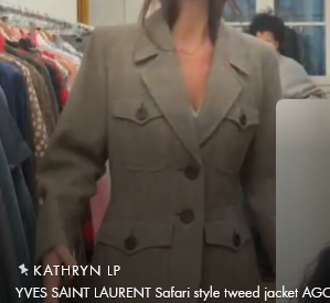 YVES SAINT LAURENT Safari style tweed jacket  AGC3938