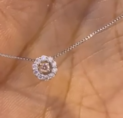 0.2ct Pink Diamond Adjustable Necklace BAJ0399 HKDXB0996
