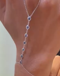 Blue Sapphire Hand Chain in WG HKDXB0955