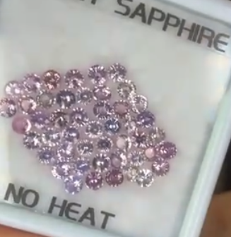 17.15ct Unheated Pink/Lilac Sapphire Set (56 pcs) THAIC0317