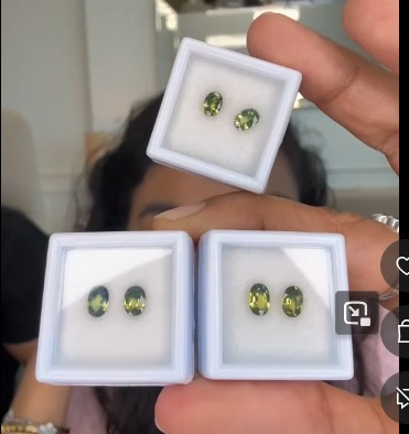 MS5 Leopard Eyes Pair In Silver Setting