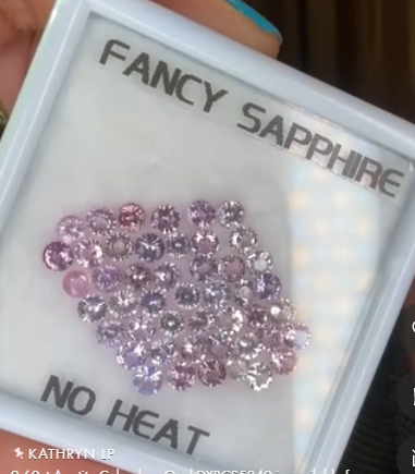 17.15ct Unheated Pink/Lilac Sapphire Set (56 pcs) THAIC0317