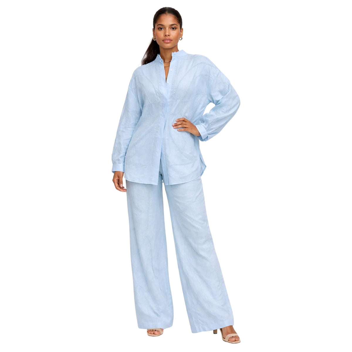 THREAD FLOW LINEN CO-ORD SET زوج (SHIRT & PANTS قميص وبنطلون) “THEA"