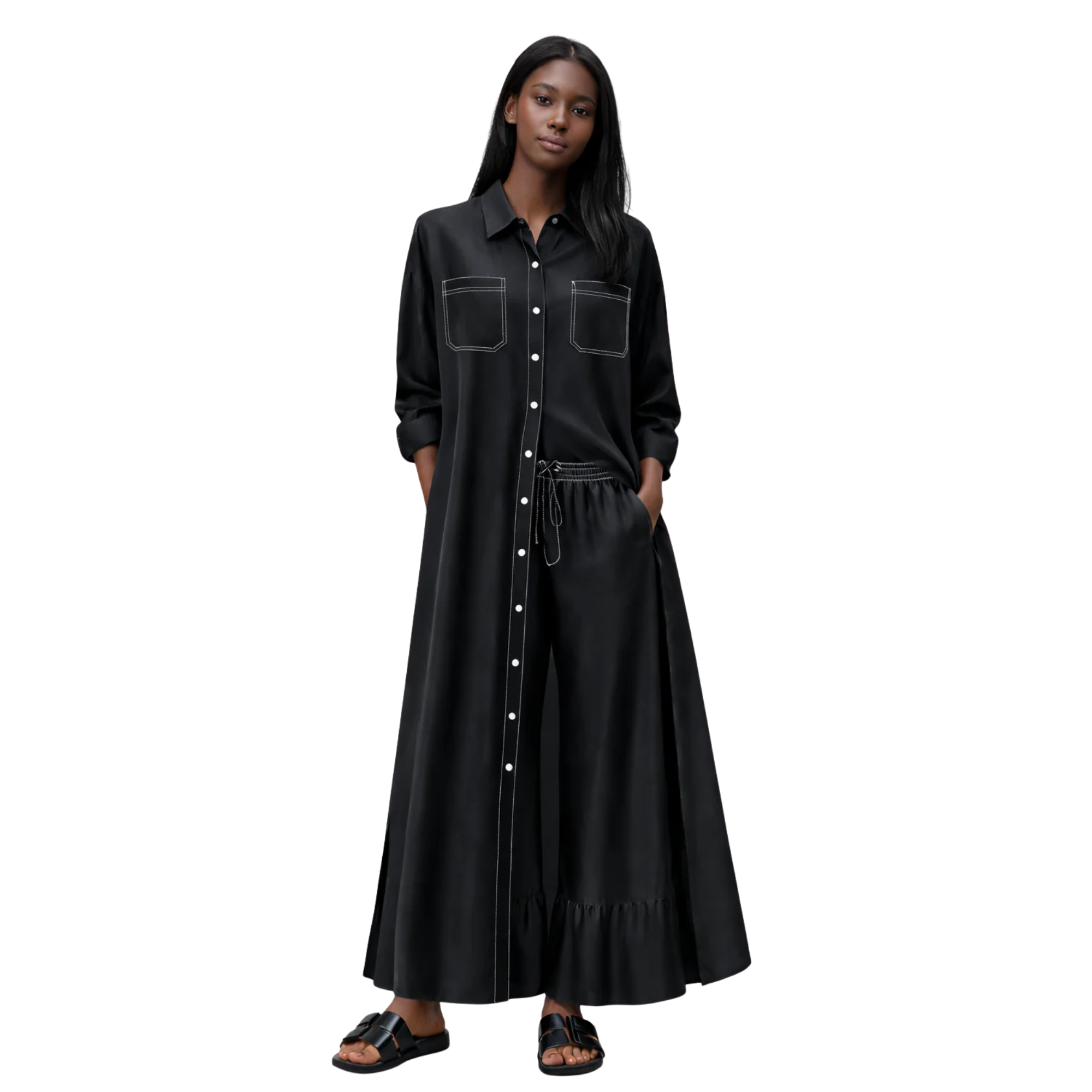 TWO-PIECE SHIRT SET زوج "OASIS HARMONY"