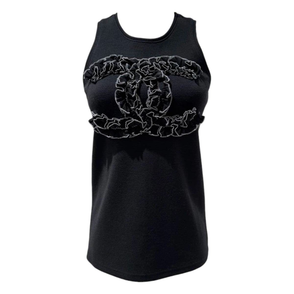 Chanel Black Sleeveless Wool Vest - size 34