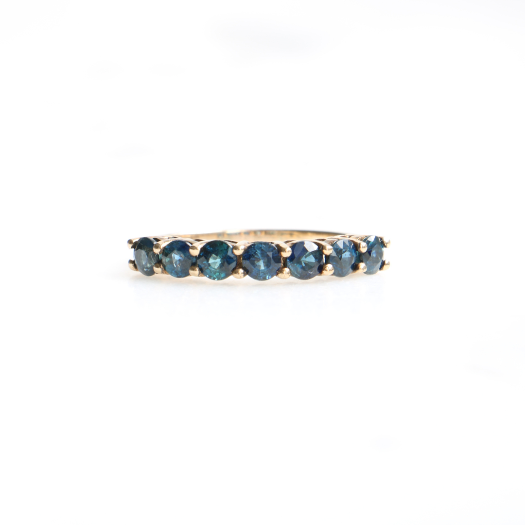9ct Gold London Blue Topaz Eternity Ring
