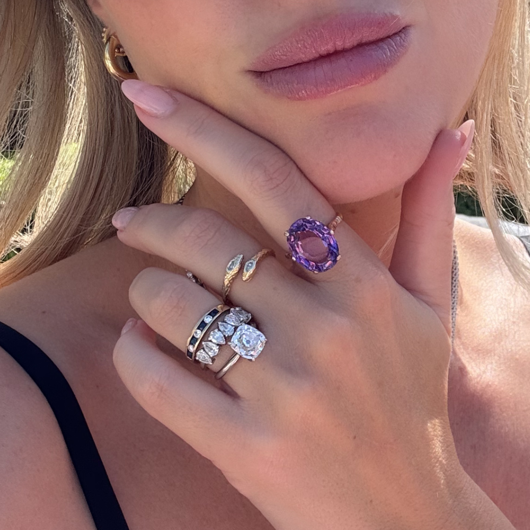 9ct Gold Diamond and Sapphire Eternity Ring