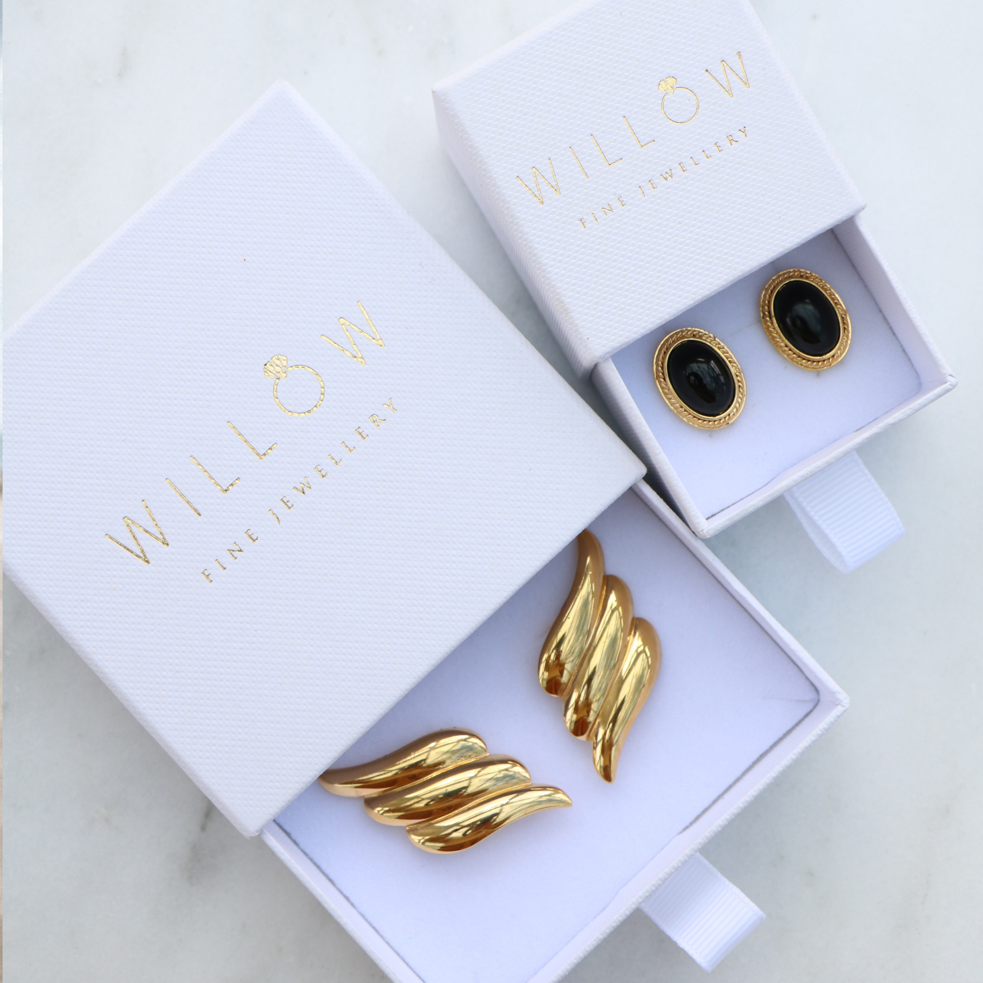 Vintage Gold Wing Earrings