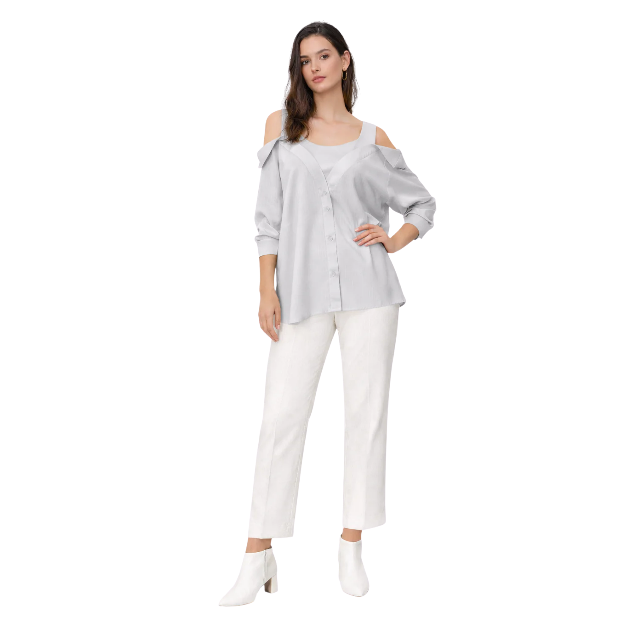 V-NECK CAMISOLE -BLOUSE "LINMU
