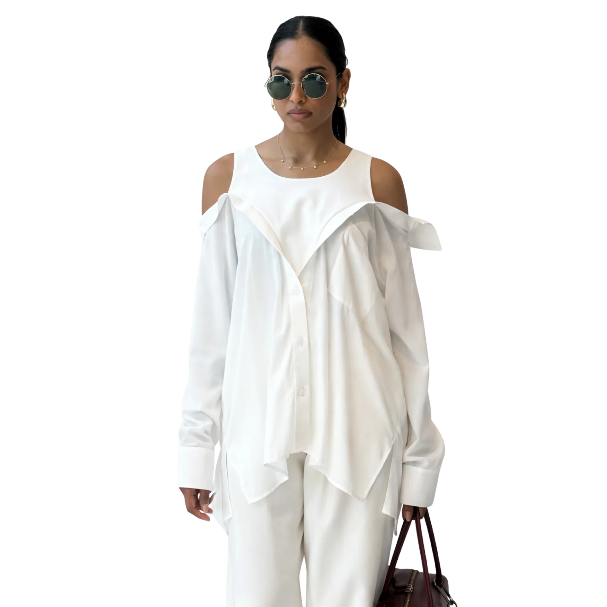 V-NECK CAMISOLE -BLOUSE "LINMU