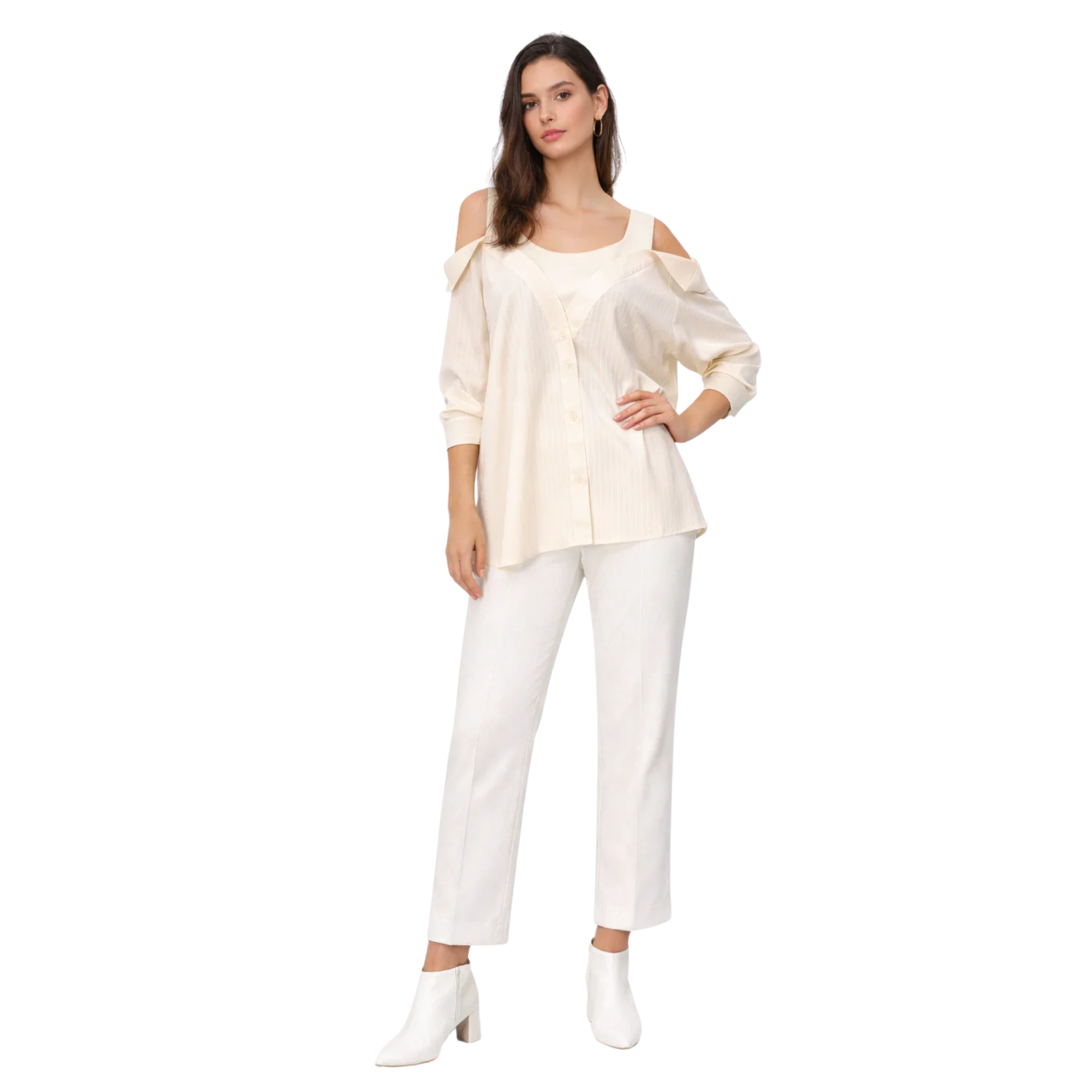 V-NECK CAMISOLE -BLOUSE "LINMU
