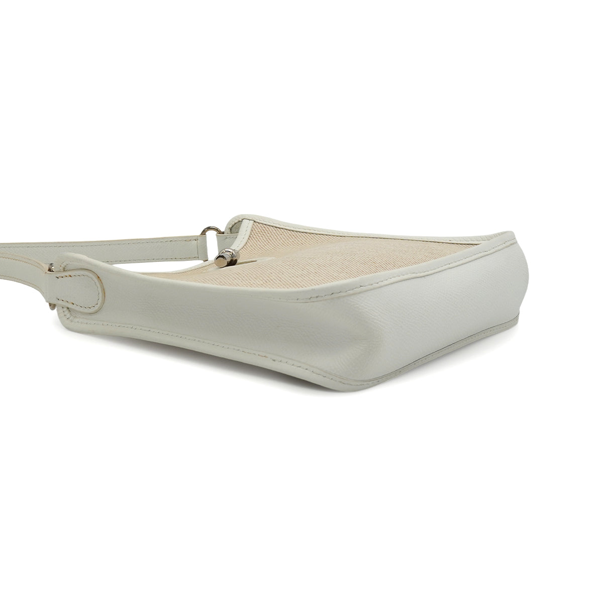 HERMES VESPA TPM WHITE TOILE H VEAU EPSOM SHOULDER BAG 2004 SQUARE H PALLADIUM HARDWARE 90343014