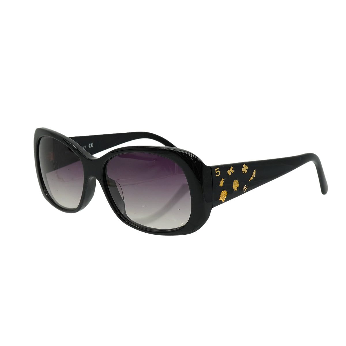 VINTAGE CHANEL COCOMARK ICON SUNGLASSES BLACK EYEWEAR 90334194