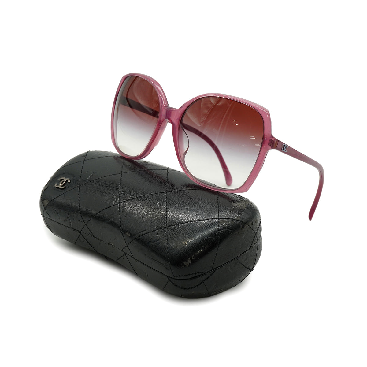 VINTAGE CHANEL COCOMARK SUNGLASSES PURPLE EYEWEAR 90334193