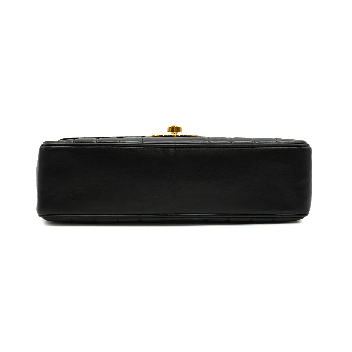 VINTAGE CHANEL MADEMOISELLE CHAIN SHOULDER BAG BLACK LAMB SKIN GOLD HARDWARE 90335601