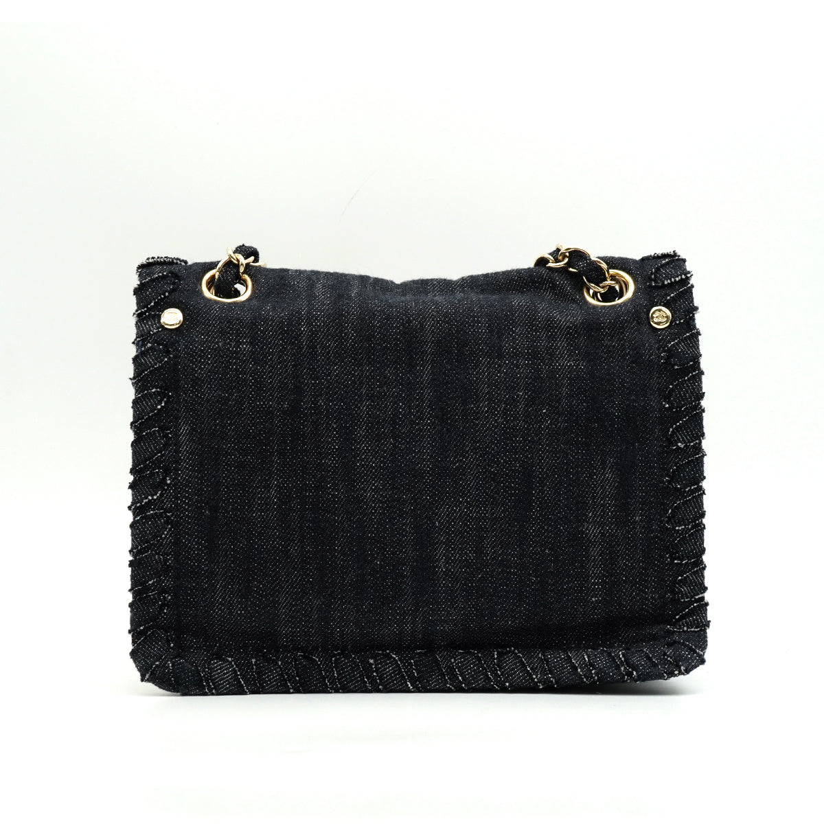 VINTAGE CHANEL 2.55 COCO NIGHT FLIGHT CHAIN SHOULDER  BAG BLUE DENIM GOLD HARDWARE 90346660