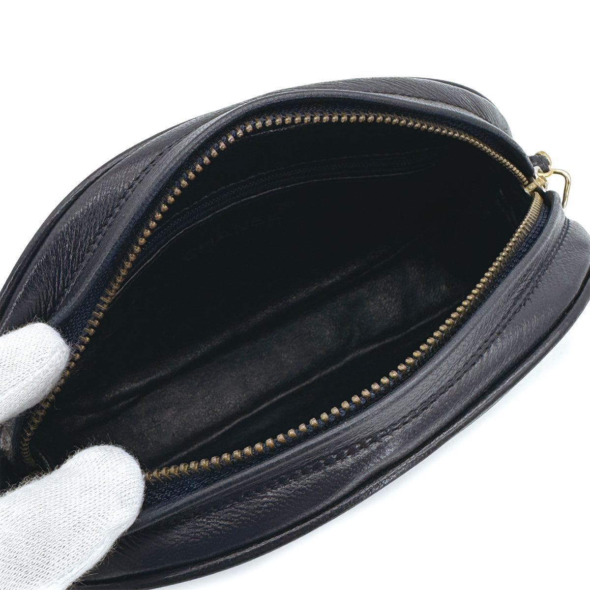 VINTAGE CHANEL BIG COCO CHAIN SHOULDER BAG FRINGE NAVY LAMB SKIN GOLD HARDWARE 90316886