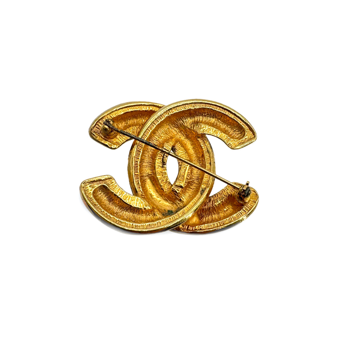 VINTAGE CHANEL BROOCH MATELASSE COCOMARK GOLD ACCESSORY 90319314